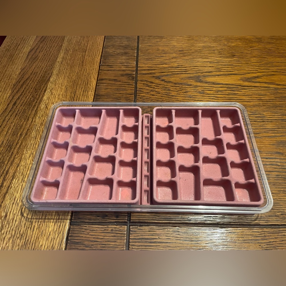 Pink Foldable Jewelry Tray Organizer Case - Unbranded